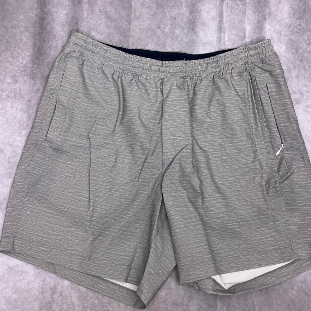 Birddogs Gym Shorts Mens XL Gray Excellent Space Dye Built-in Liner Activewear